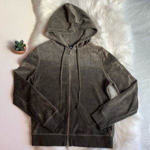Banana Republic Velour Zip up Hoodie Medium